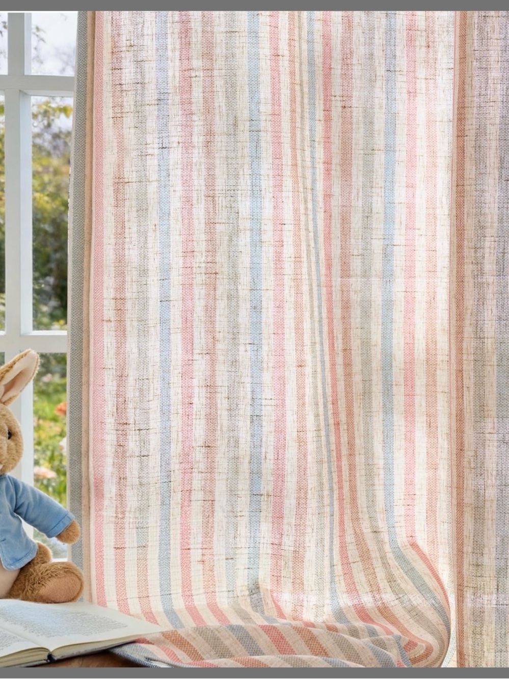 Striped Pastel Curtain Panel - Brand
